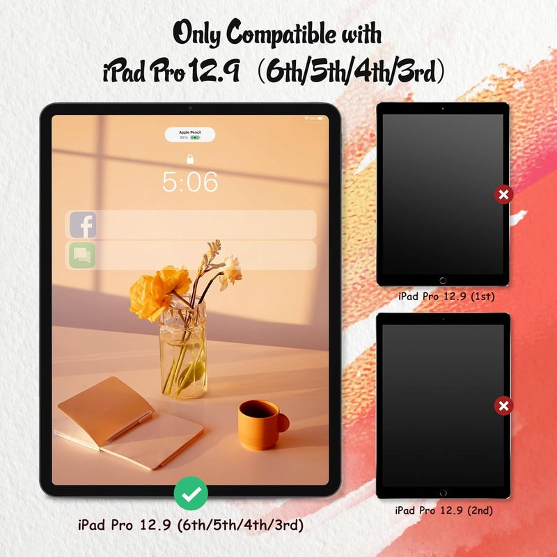 KCT 2 Pack Paperfeel Screen Protector Compatible with iPad Pro 12.9 (2022 & 2021 & 2020 & 2018 Models), Matte PET Film for Drawing, Anti Glare with Easy Installation Kit - Image 5